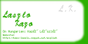 laszlo kazo business card